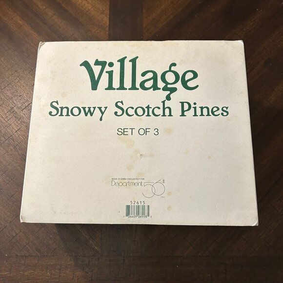 Department 56 Village Snowy Scotch Pines Set Of 3 Christmas Decor Trees - Picture 3 of 3